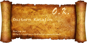 Osztern Katalin névjegykártya
